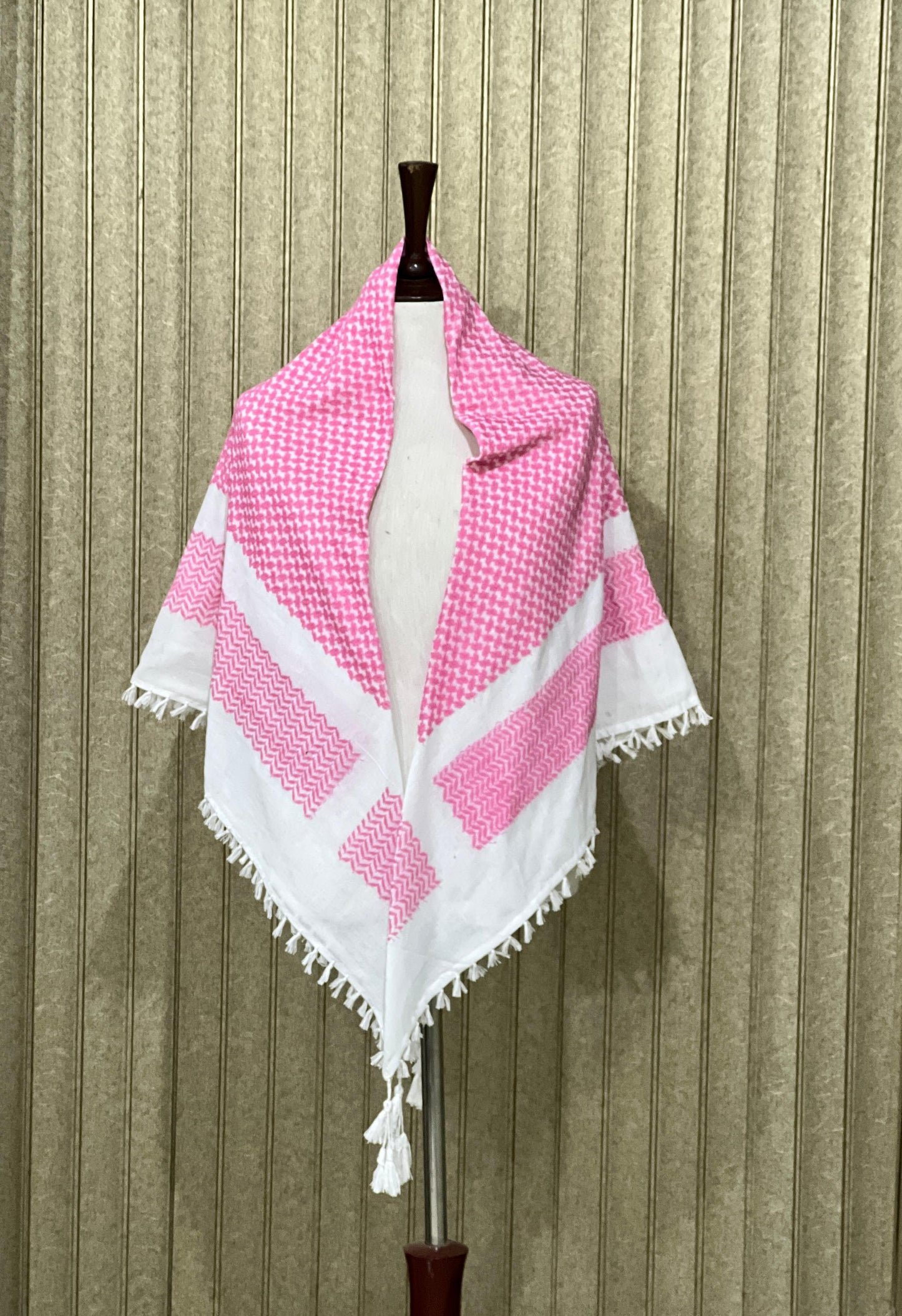 Kufiya/Keffiyeh Roze 100% Katoen