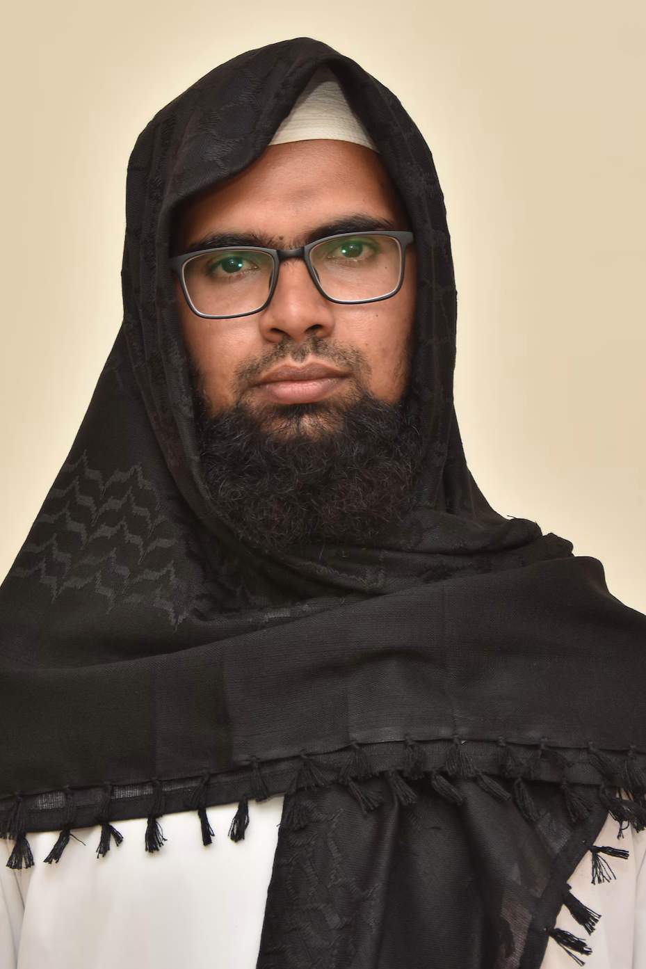 Kufiya/Keffiyeh Fully Black 100% Cotton