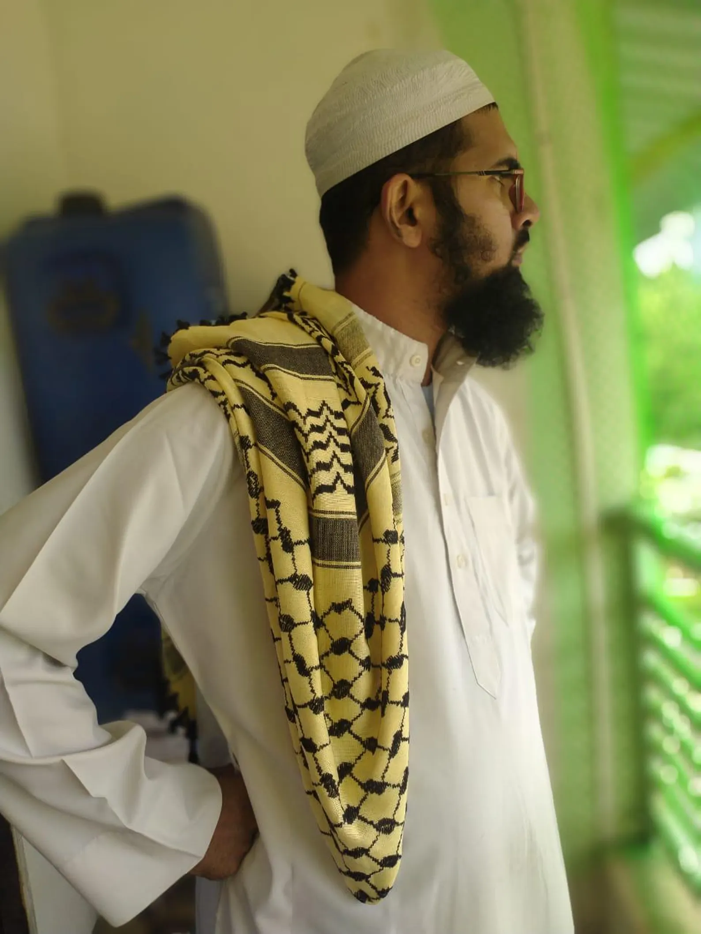 Kufiya/Keffiyeh Yellow 100% Cotton
