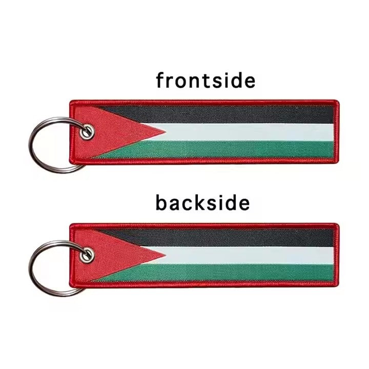 Porte-clés/Étiquette tissée Palestine