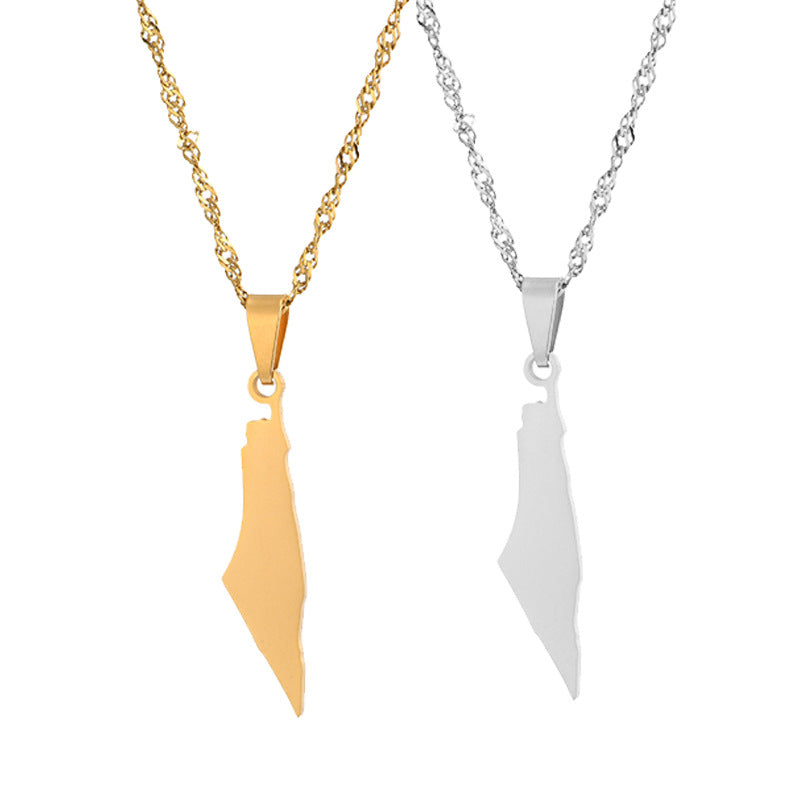 Collier Palestine Or/Argent
