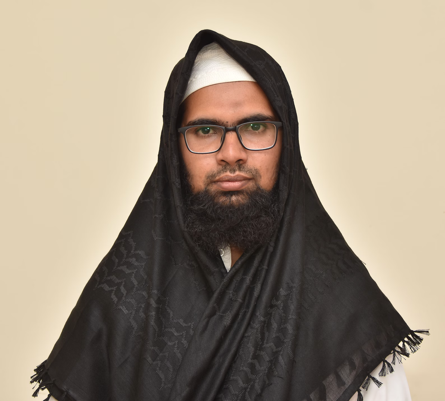 Kufiya/Keffiyeh Fully Black 100% Cotton