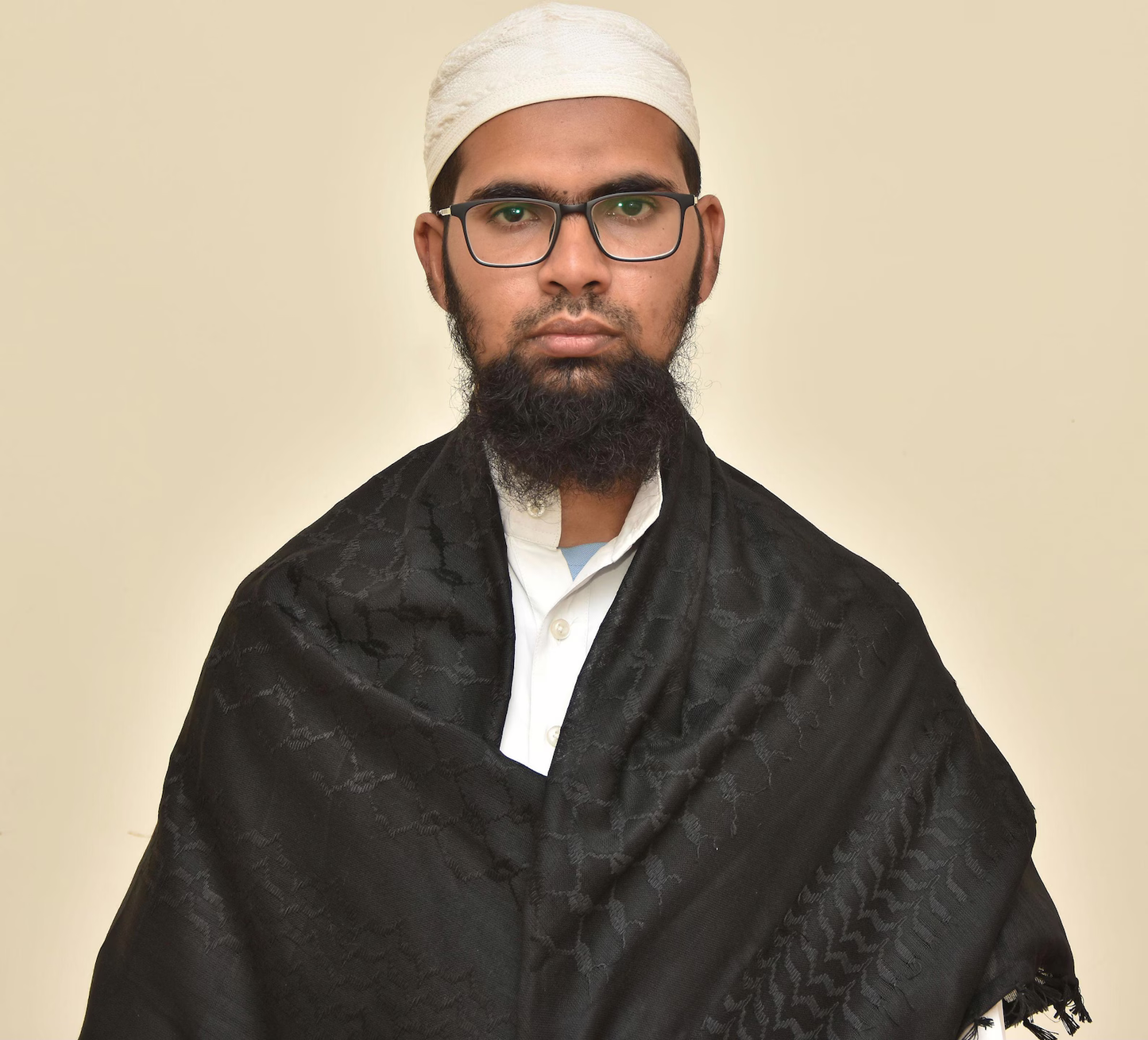 Kufiya/Keffiyeh Fully Black 100% Cotton