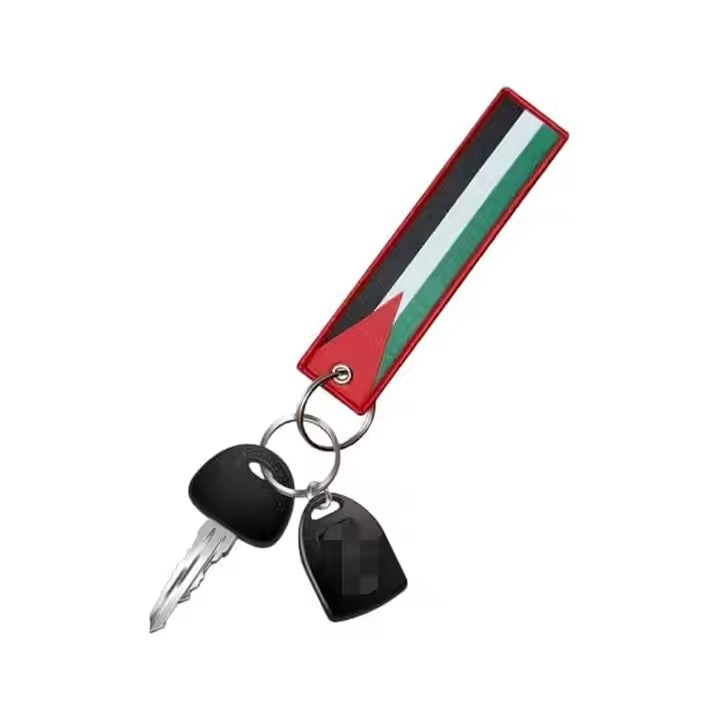 Porte-clés/Étiquette tissée Palestine