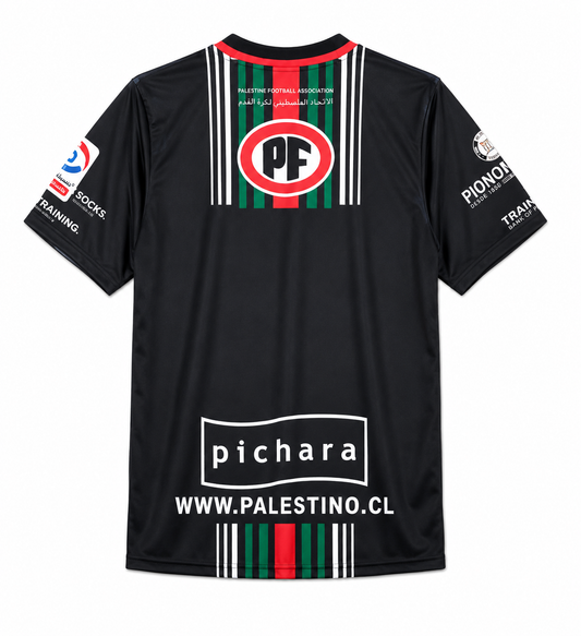 Palestino Training Fodbold T-shirt Sort