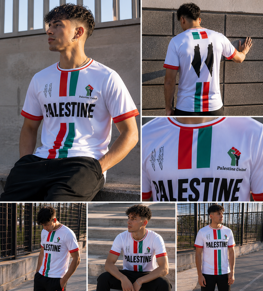 Palestine United Fodbold T-shirt Hvid