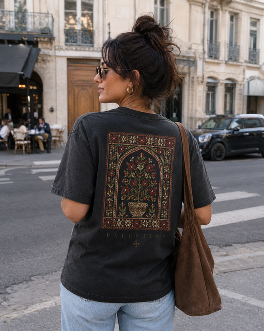 Falasteen Tatreez Bloom Oversized Tee