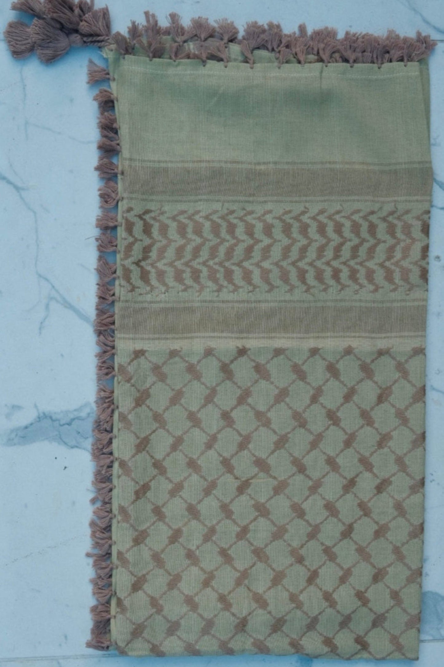 Pre-pedido - Crema para postre Kufiya/Keffiyeh 100% algodón