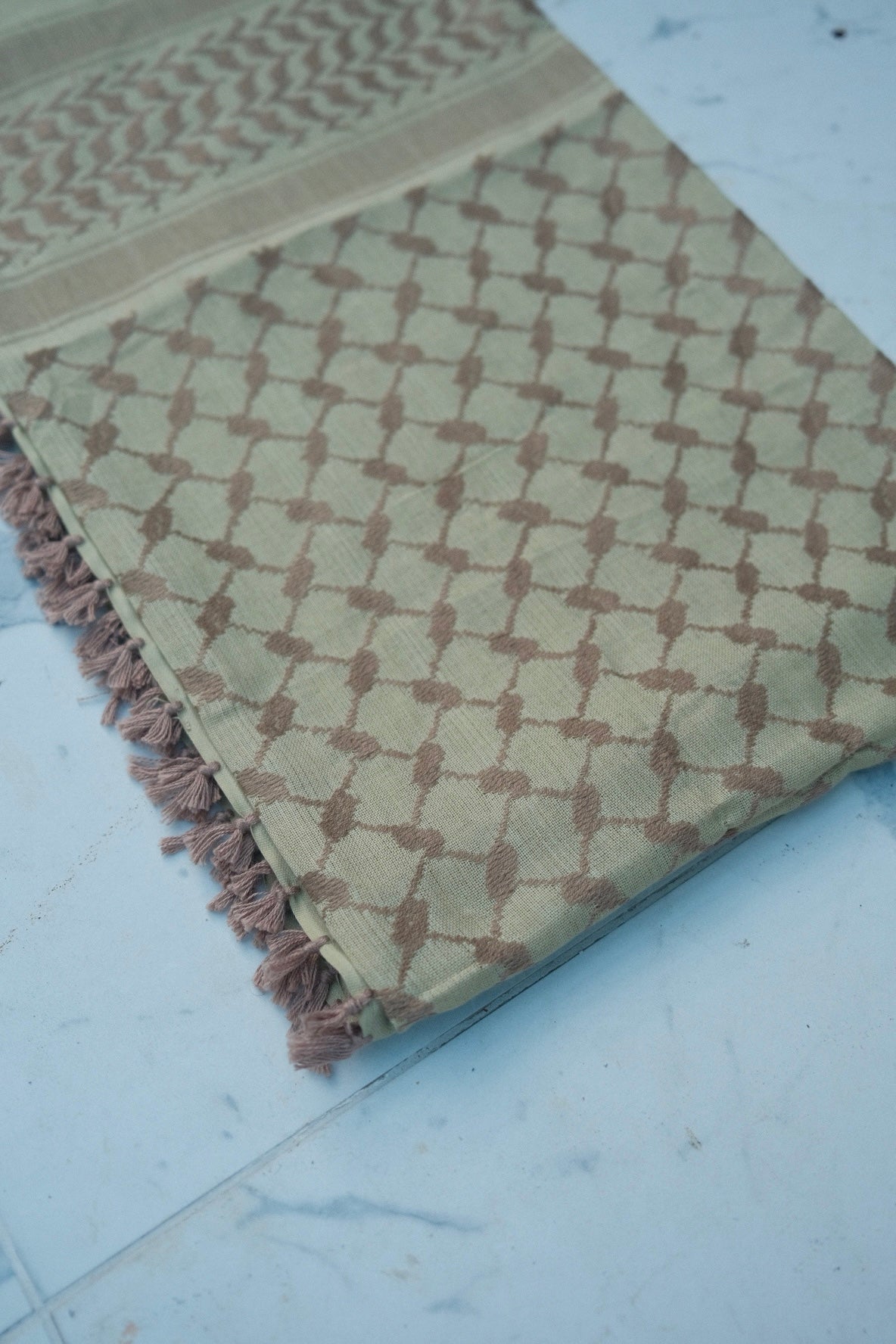 Kufiya/Keffiyeh Desert Cream 100% Cotton