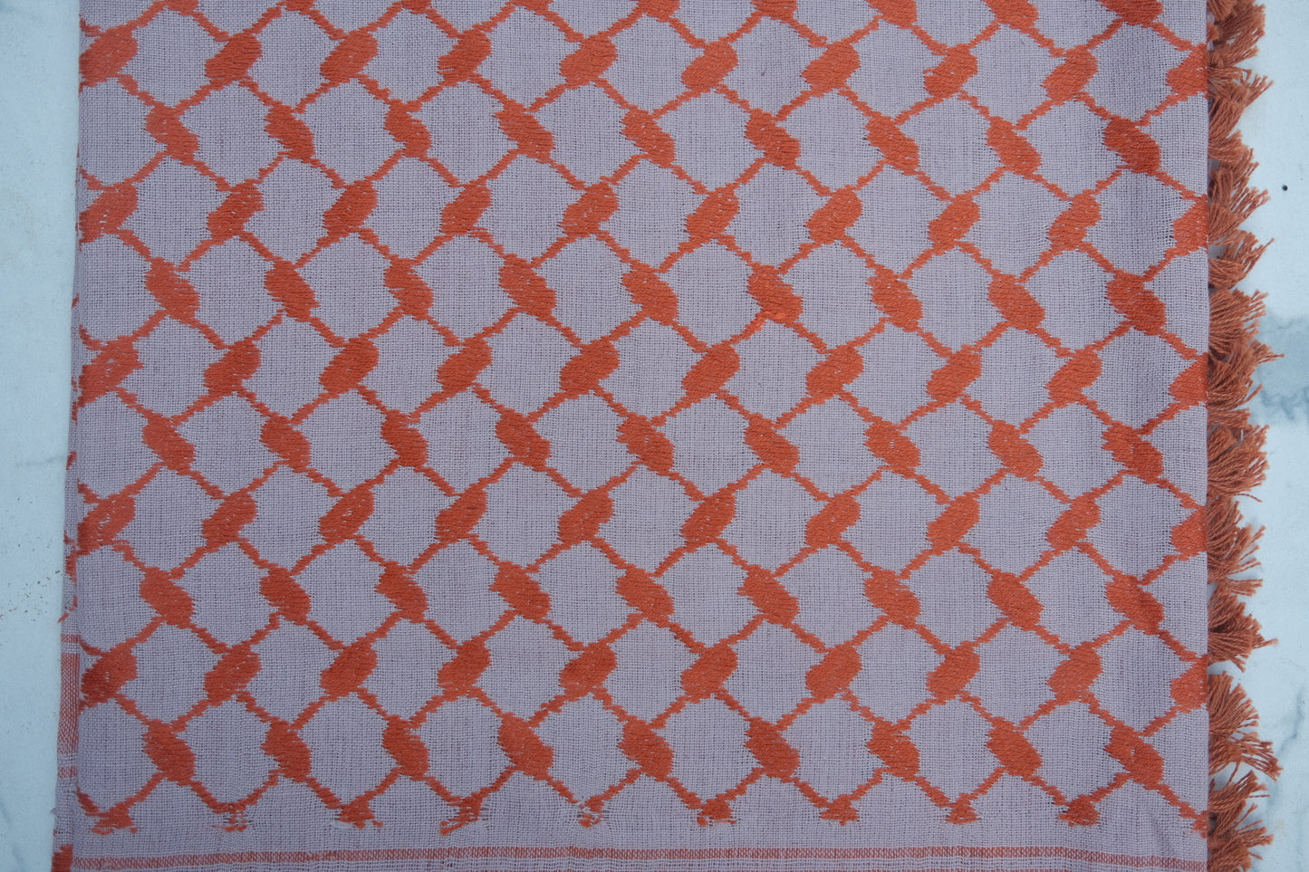 Kufiya/Keffiyeh Orange 100% Cotton