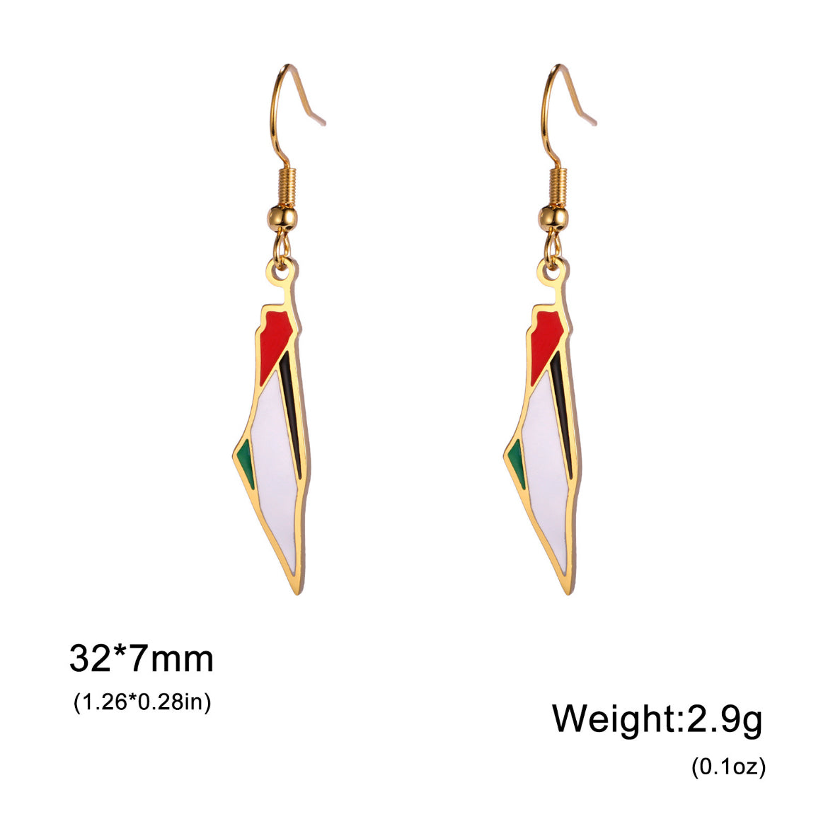 Palestine Earrings Gold/Silver