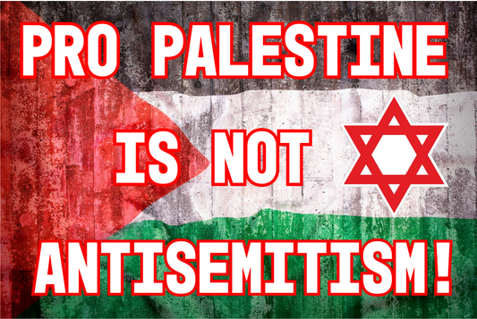 Pro Palestina no es antisemitismo Pegatina 5/10/20/40
