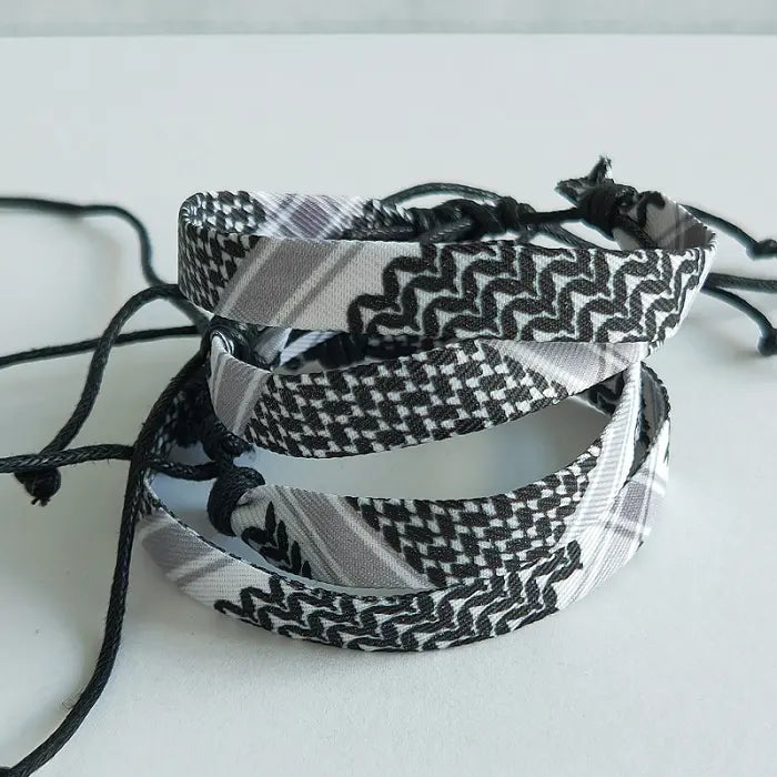 Keffiyeh Bracelet Red/Green/Black