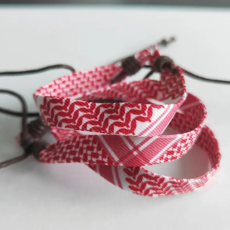Keffiyeh Bracelet Red/Green/Black