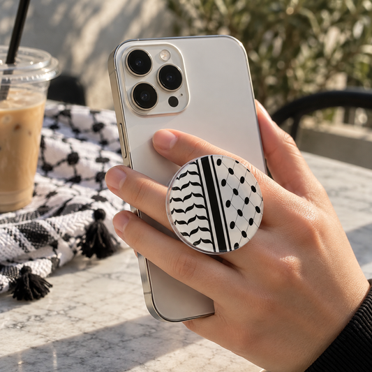 Palestine Keffiyeh Phone Grip & Stand