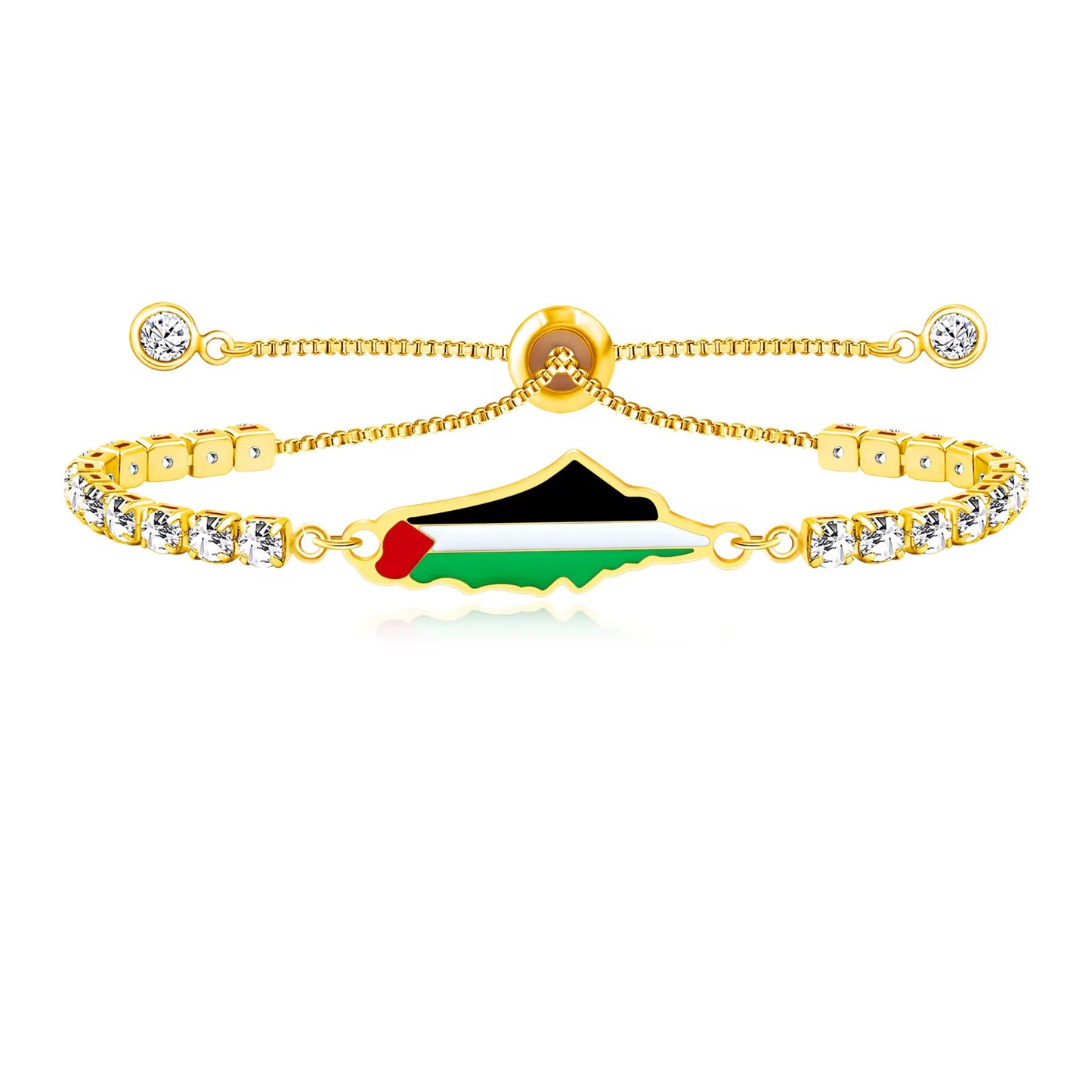 Palästina Armband mit funkelnden Steinen