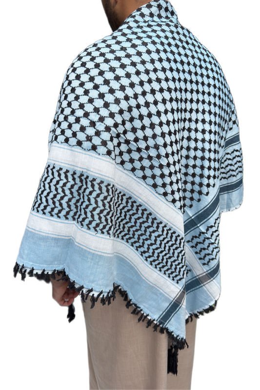 Kufiya/Keffiyeh Black-White 127x127 cm