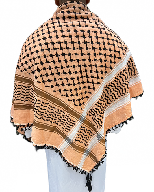 Kufiya/Keffiyeh Melocotón 100% Algodón