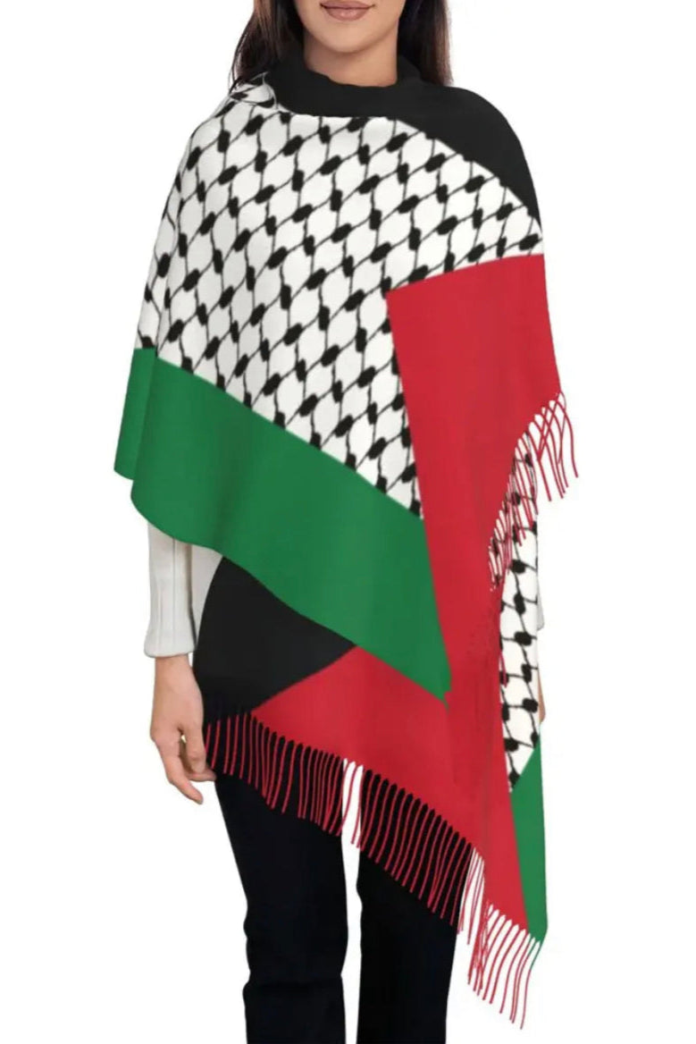 Large Palestine Scarf with Soft Fabric 200x70 cm