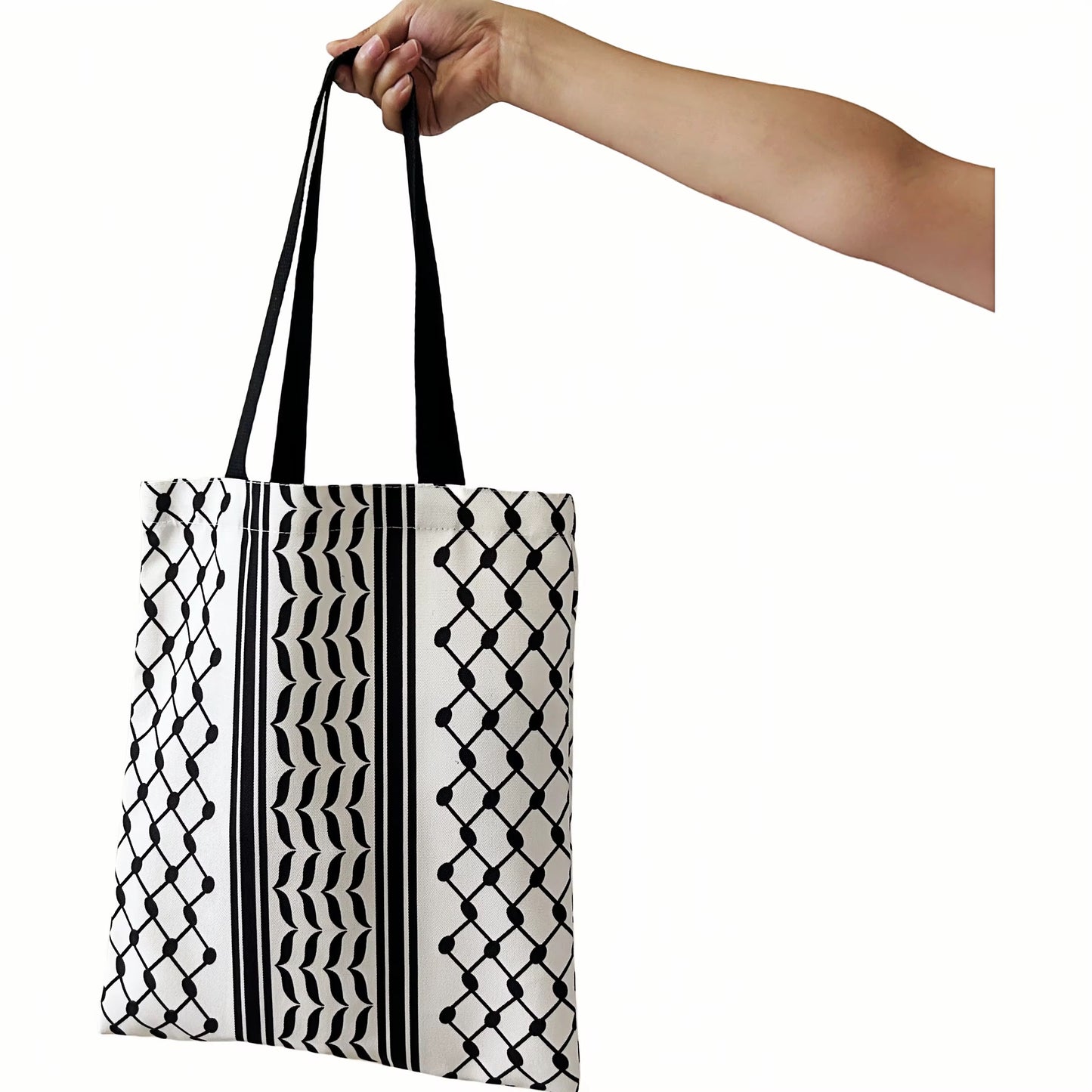 Keffiyeh Tote – Classico Nero & Bianco