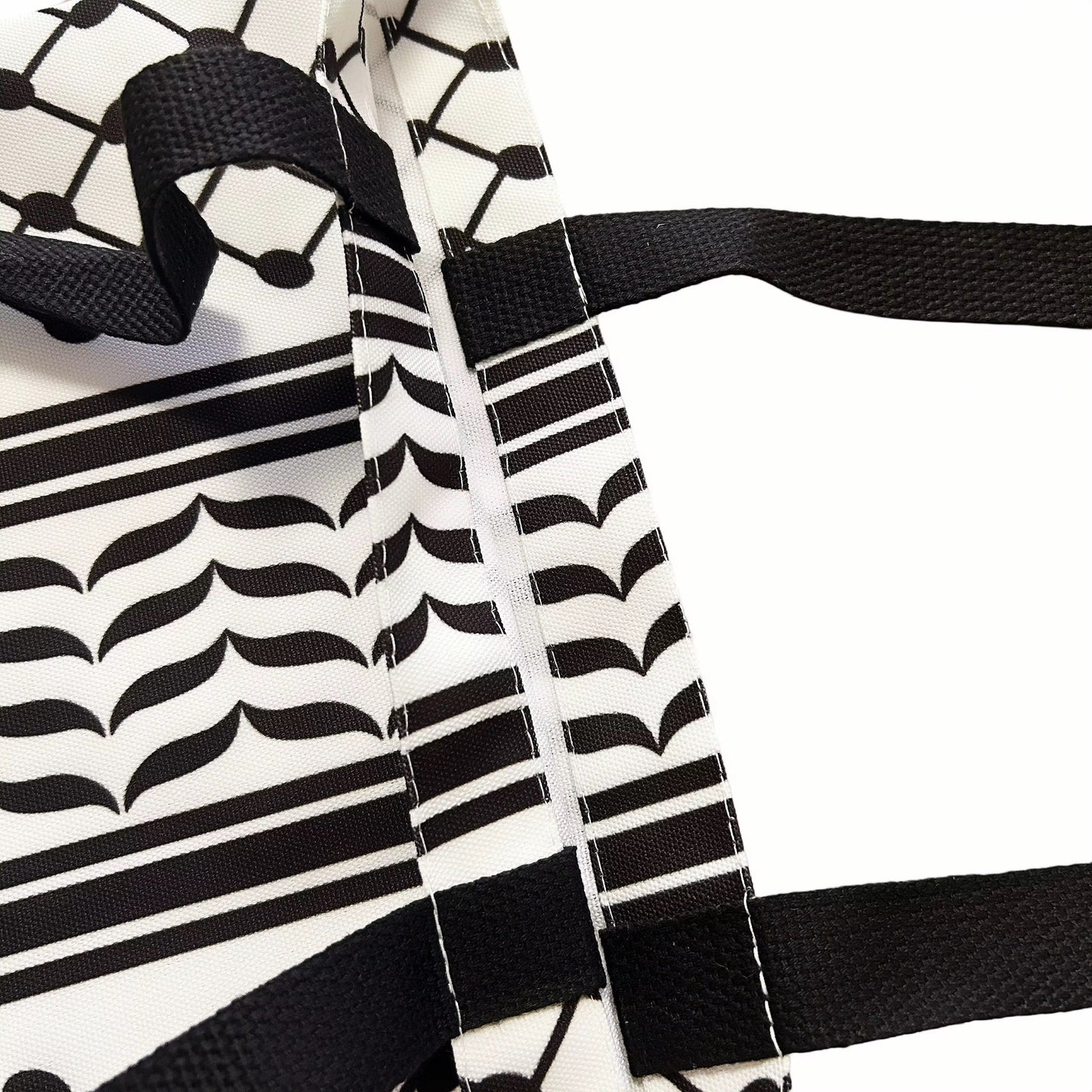 Keffiyeh Tote – Classico Nero & Bianco