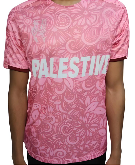 Camiseta de fútbol de Palestina Rosa