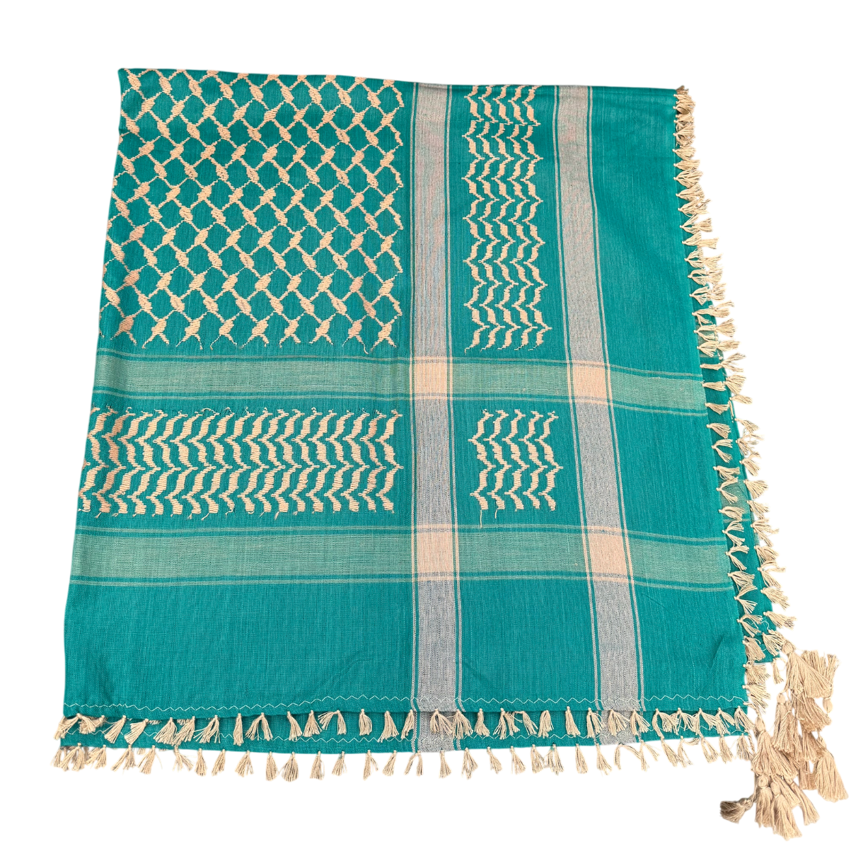 Kufiya/Keffiyeh Hellblau 100% Baumwolle