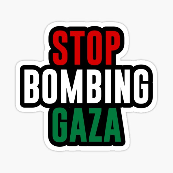 STOP BOMBING GAZA Sticker 9x11 cm 5/10/20/40 Pieces