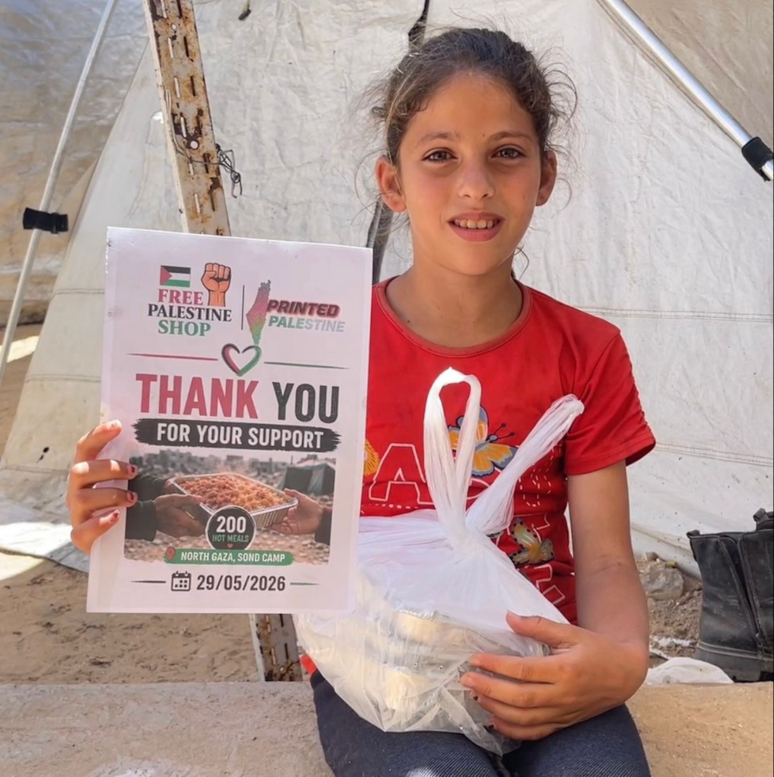 🇵🇸 200 Warme Maaltijden Uitgedeeld Tijdens Eid in Noord-Gaza