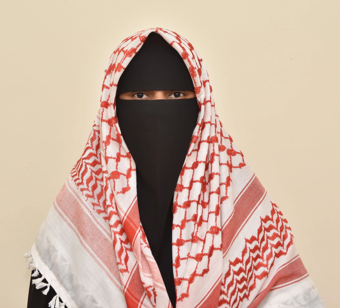 Kufiya/Keffiyeh Rot 100 % Baumwolle