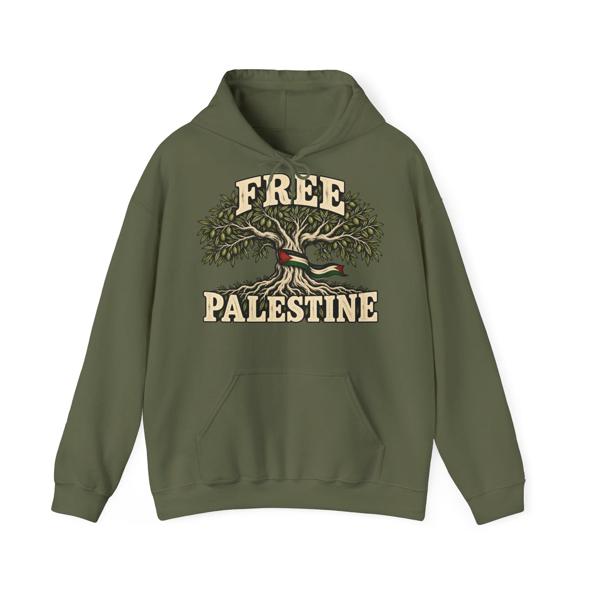 Free Palestine Olive Tree Hoodie