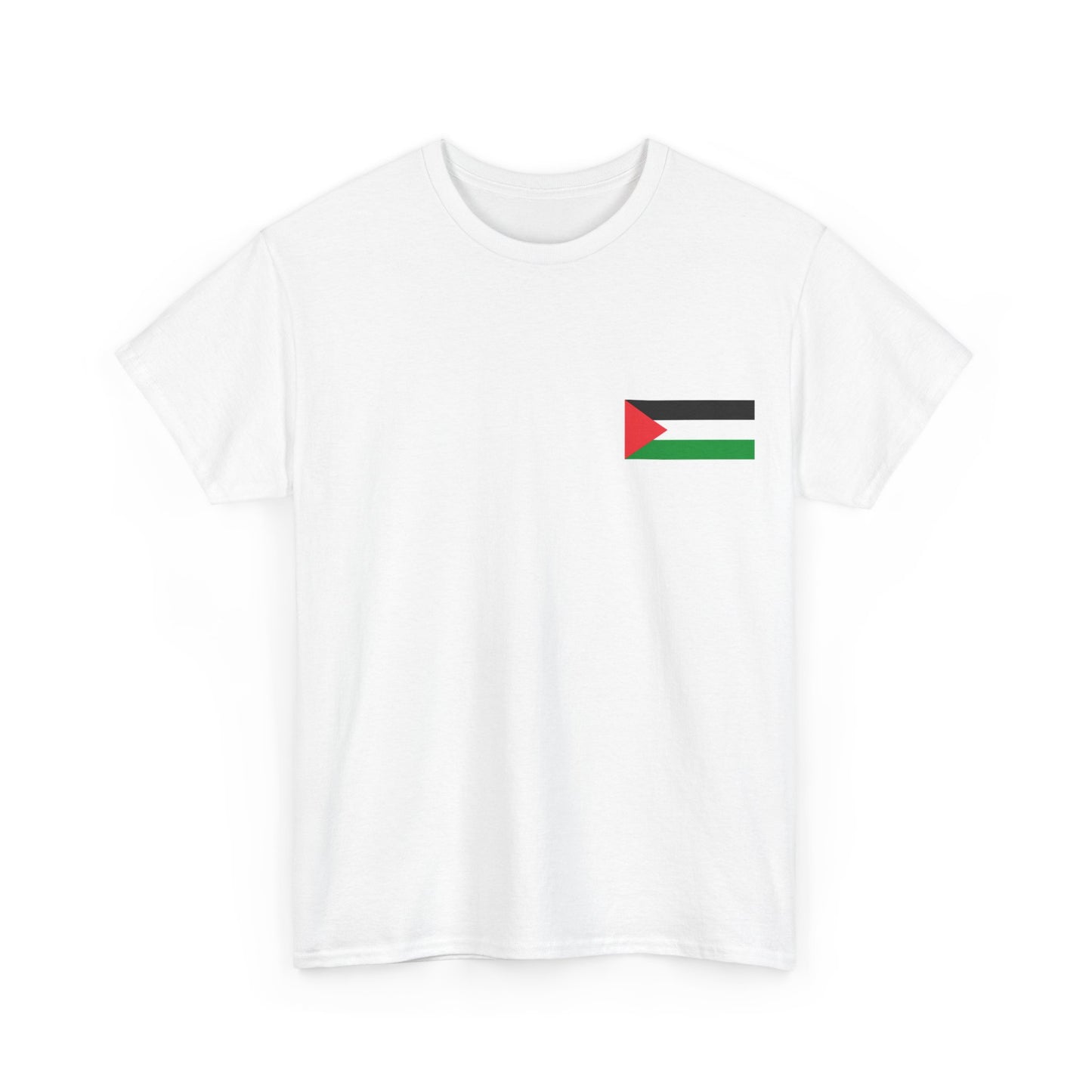 Camiseta de algodón pesado con estampado en la parte posterior "Agua de sandía, Palestina libre"