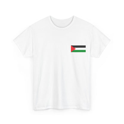 Camiseta de Algodão Pesado Free Palestine Melancia (Impressão nas Costas)