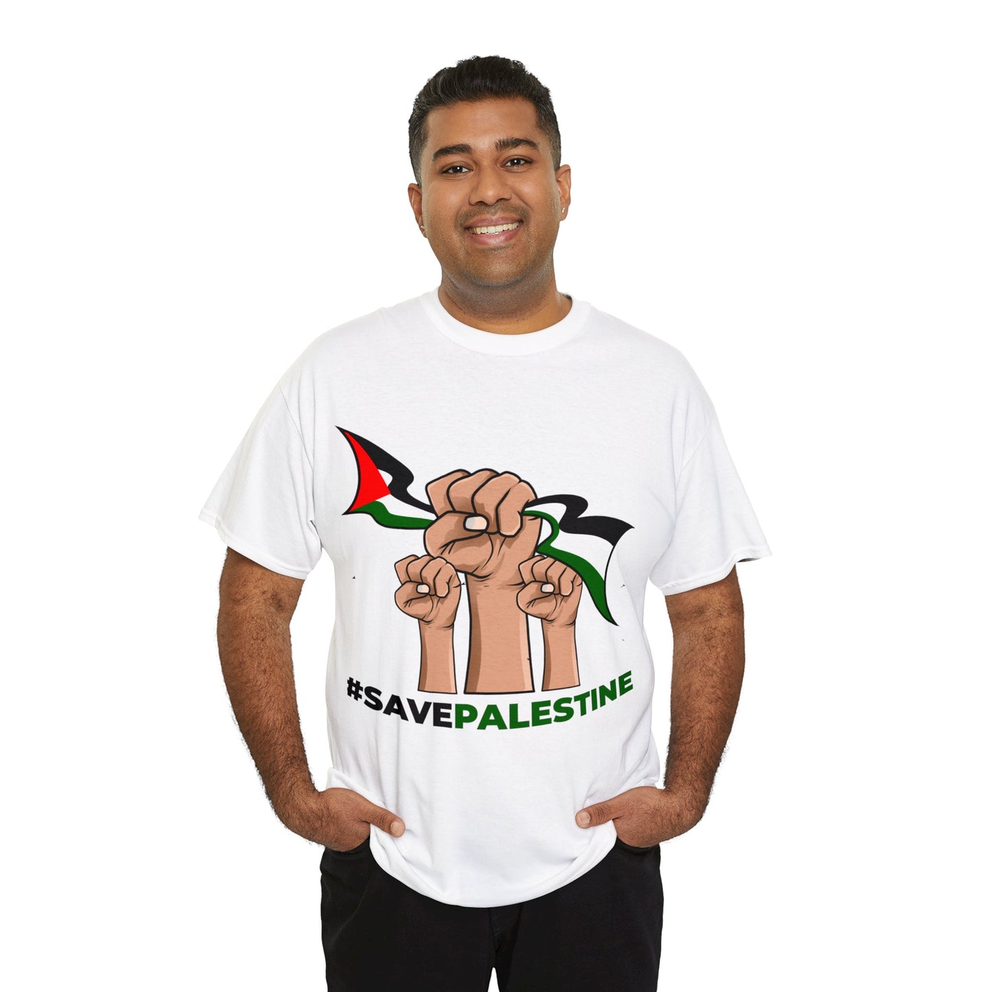 #SavePalestine Unisex-T-Shirt aus schwerer Baumwolle