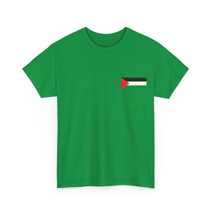 Camiseta de Algodão Pesado Free Palestine Melancia (Impressão nas Costas)