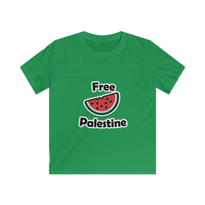 Free Palestine Watermelon Softstyle T-Shirt für Kinder