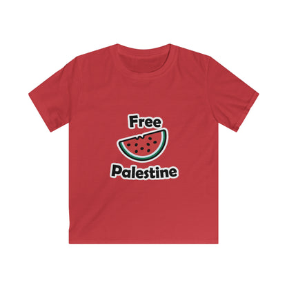 Free Palestine Watermelon Softstyle T-Shirt für Kinder