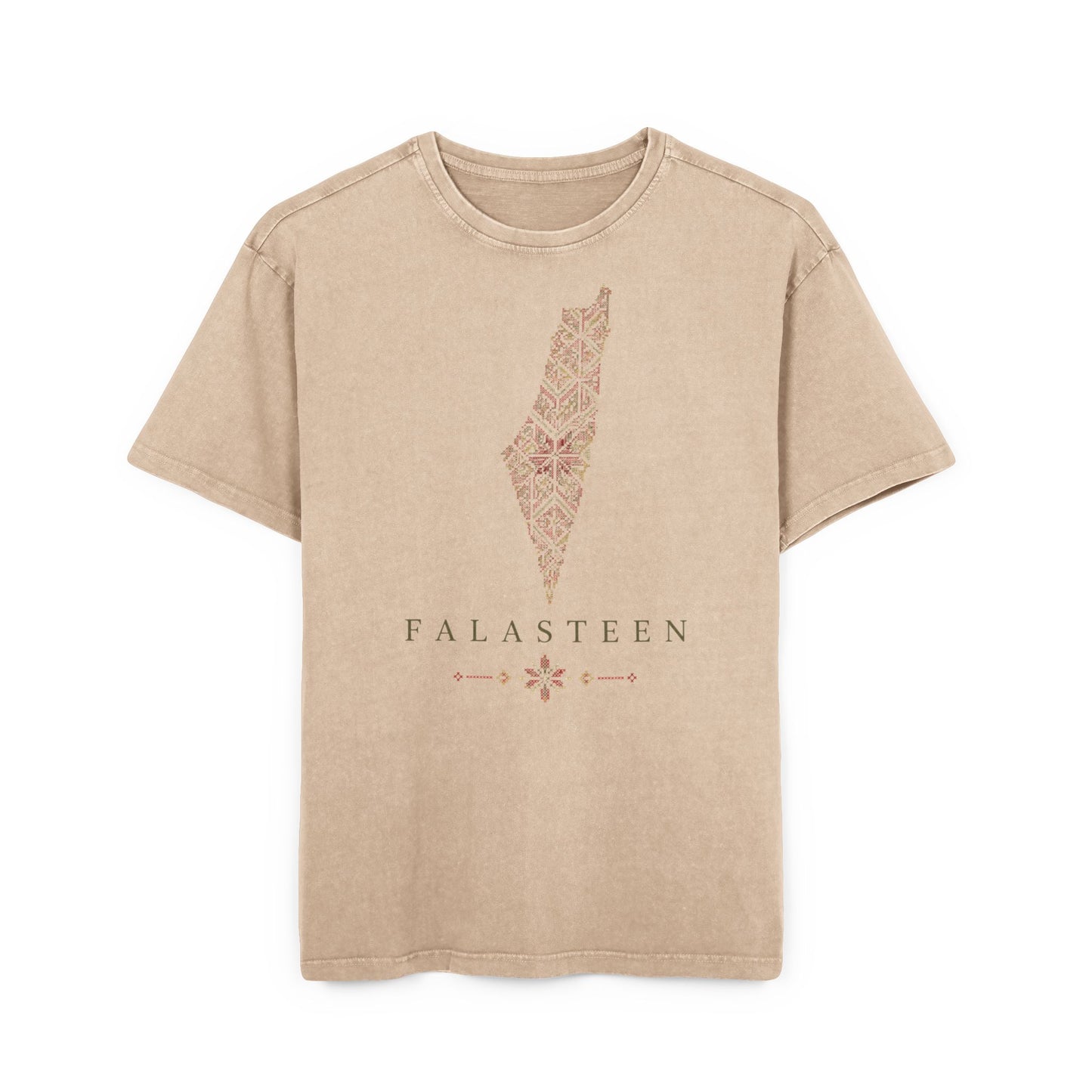 Falasteen Tatreez Landmap Oversized Tee