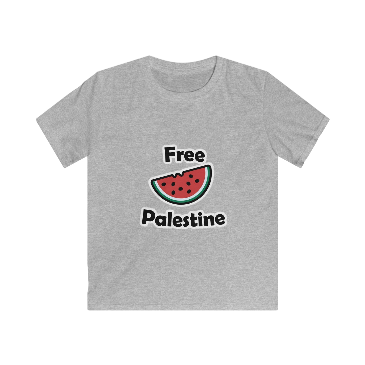 Free Palestine Watermelon Softstyle T-Shirt für Kinder