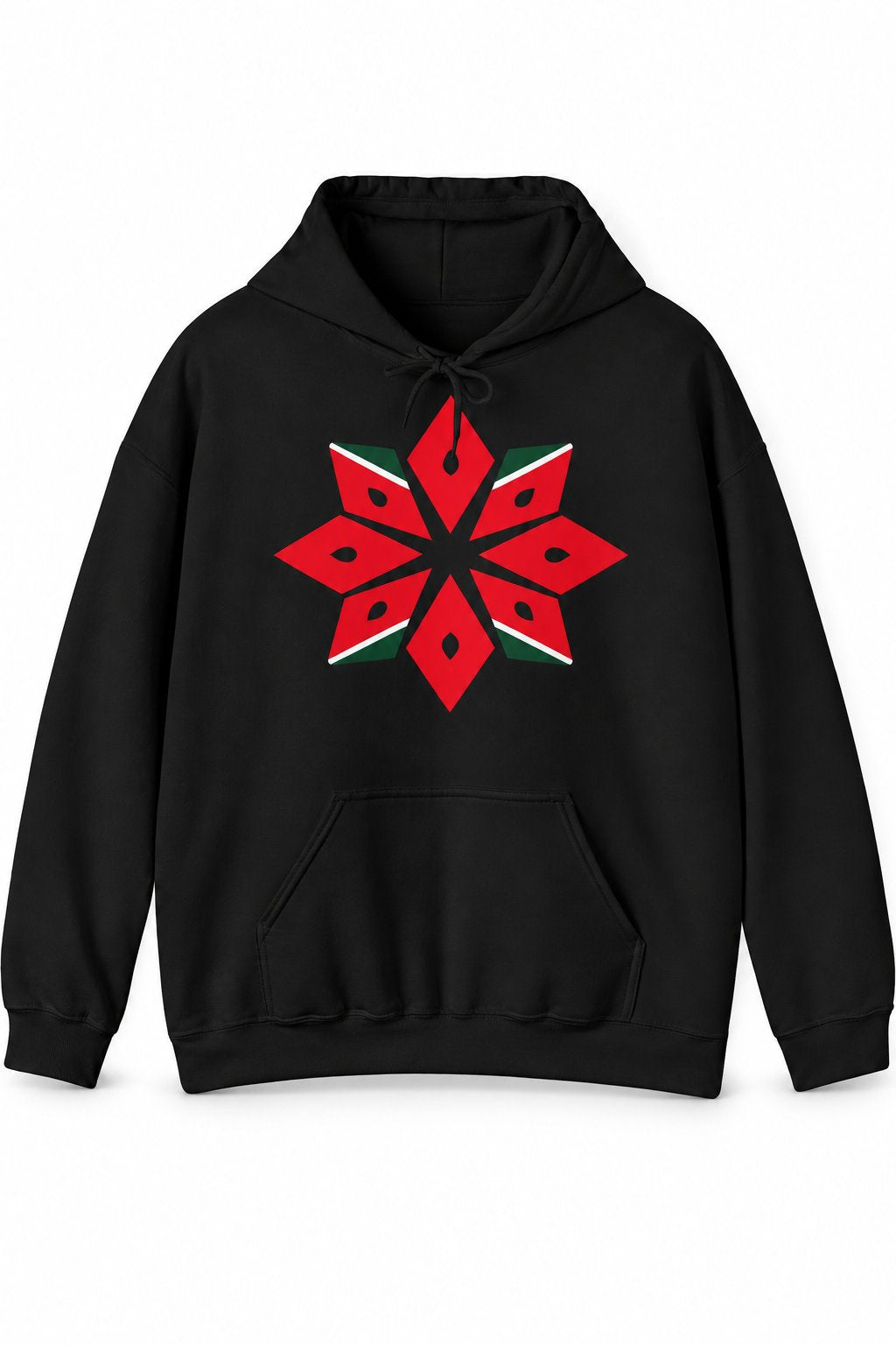 Melon Tatreez Hoodie in black, front print