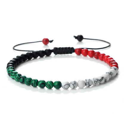 Pulseira da Palestina com Contas Coloridas