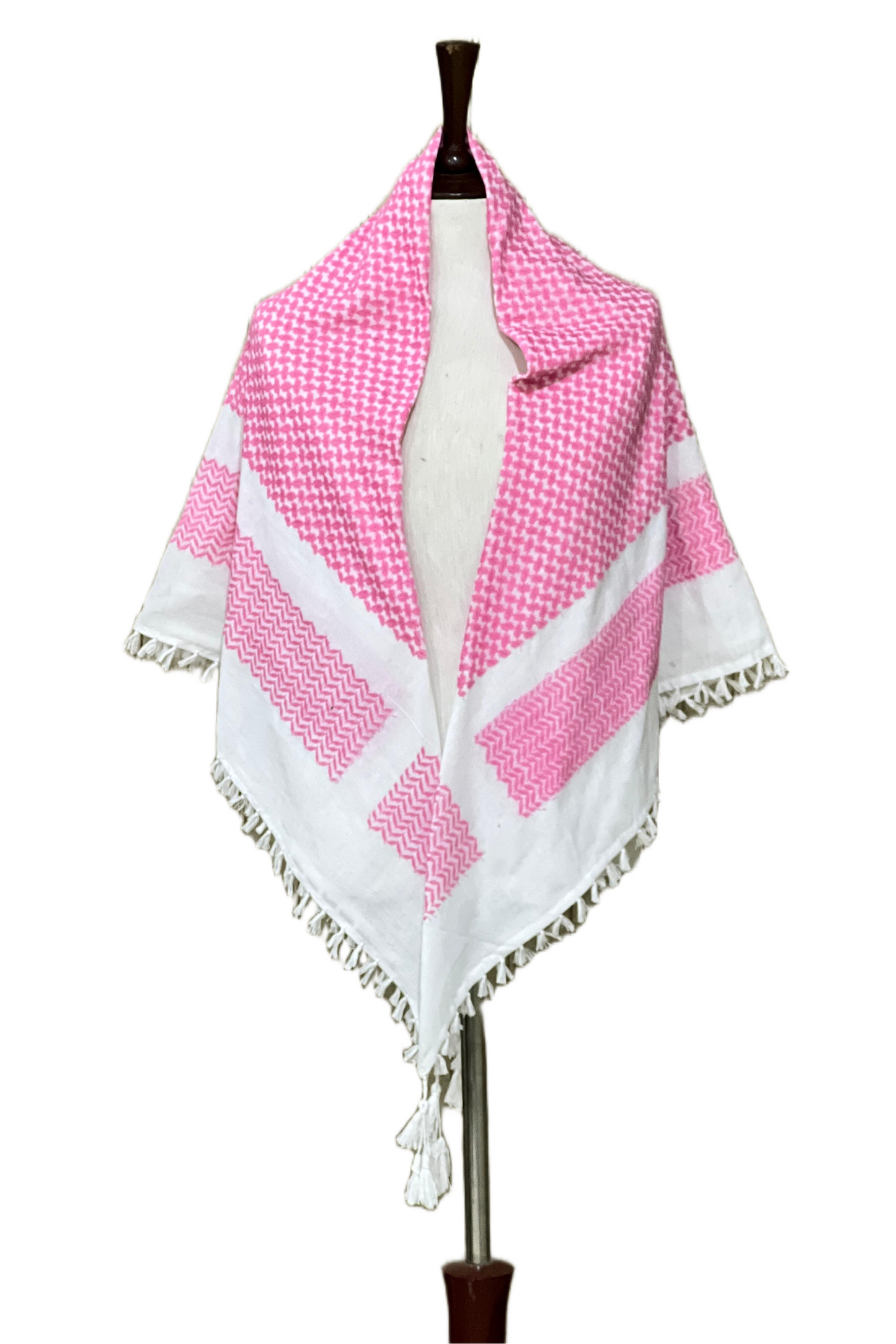 Kufiya/Keffiyeh Rosa 100% Algodão Premium