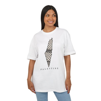 Palestine Keffiyeh Map Oversized Tee