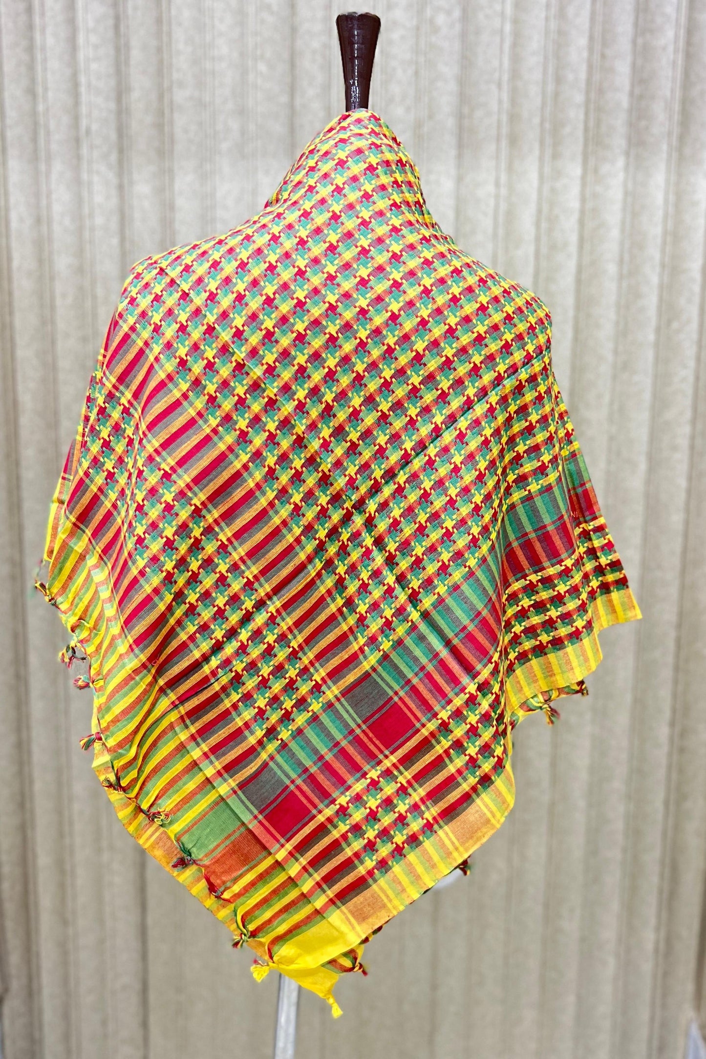 Kufiya/Keffiyeh with Palestine colors &amp; Soft Fabric 127x127 cm