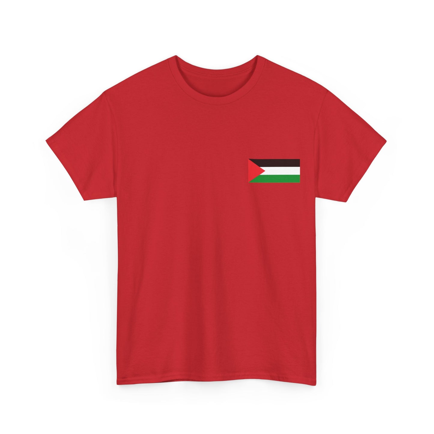 Camiseta de Algodão Pesado Free Palestine Melancia (Impressão nas Costas)