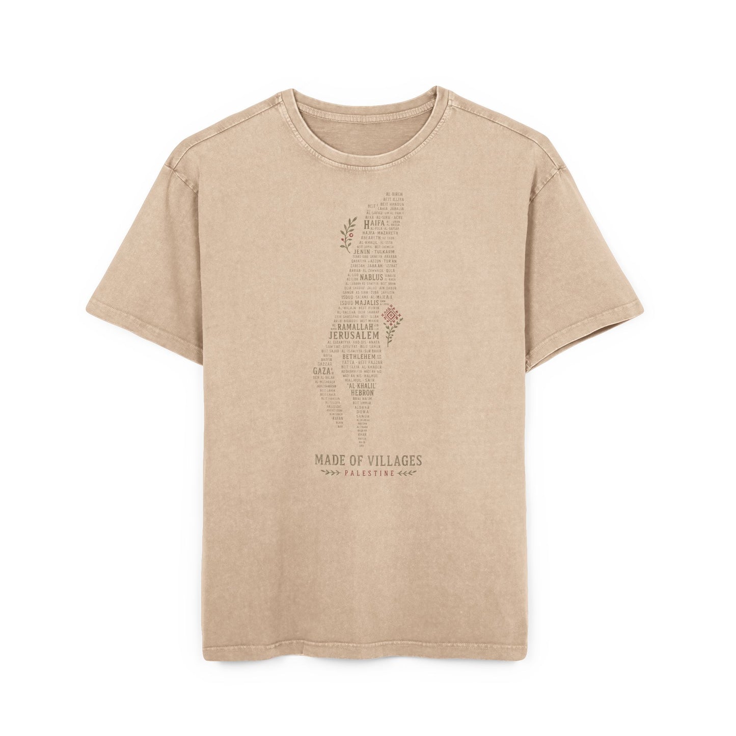 Villages of Palestine Oversized Tee