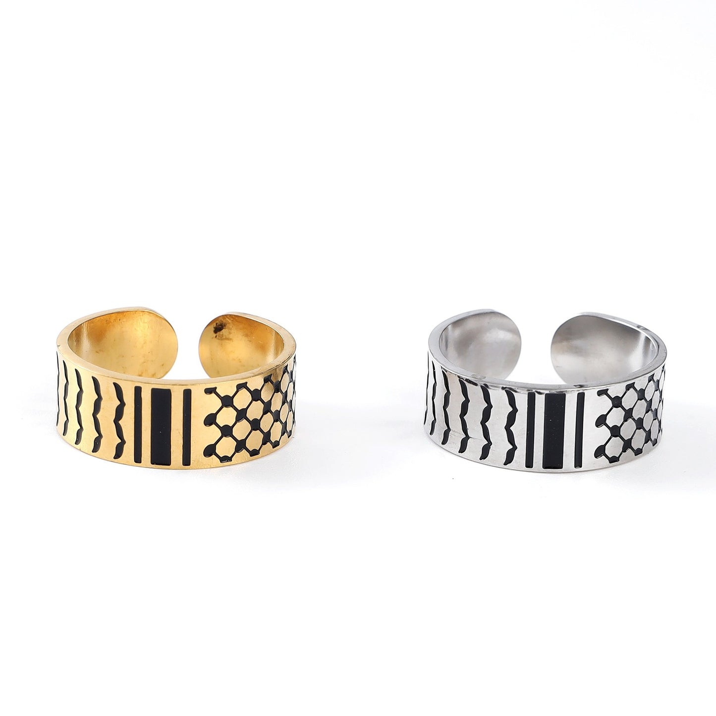 Palæstina Ring med Keffiyeh Mønster
