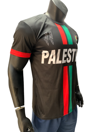 Palestine United Voetbal T-shirt Unisex Zwart