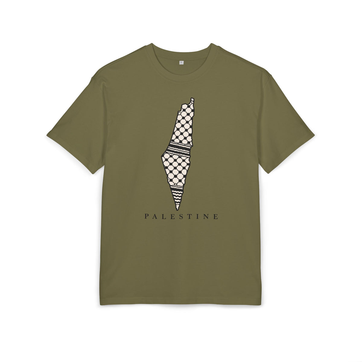 Palestine Keffiyeh Map Oversized Tee