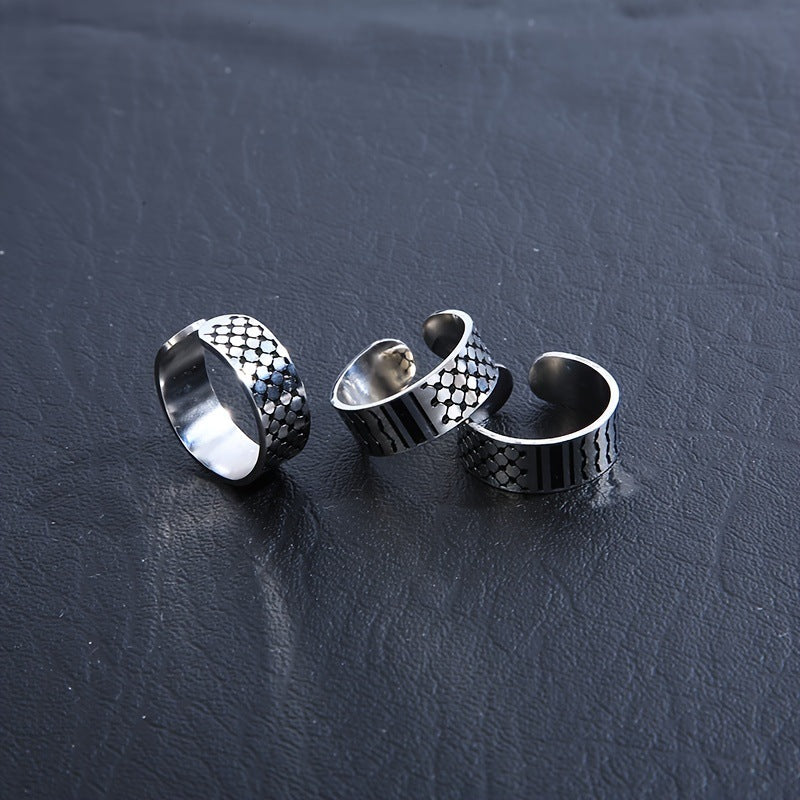 Palæstina Ring med Keffiyeh Mønster
